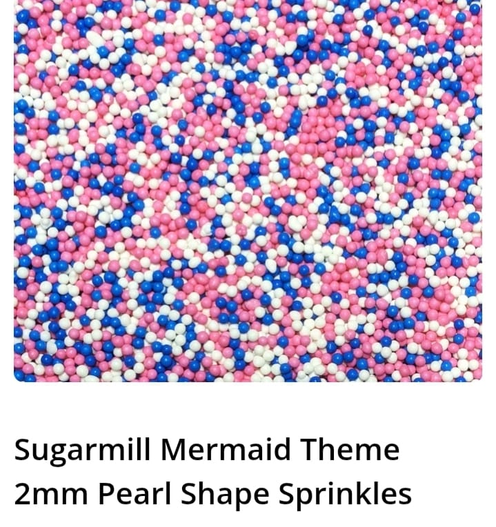 Sugarmill Mermaid Theme 2mm Pearl Shape Sprinkles