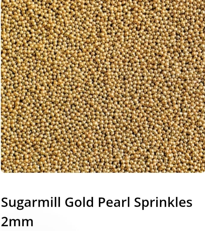 Sugarmill Gold Pearl Sprinkles 2mm