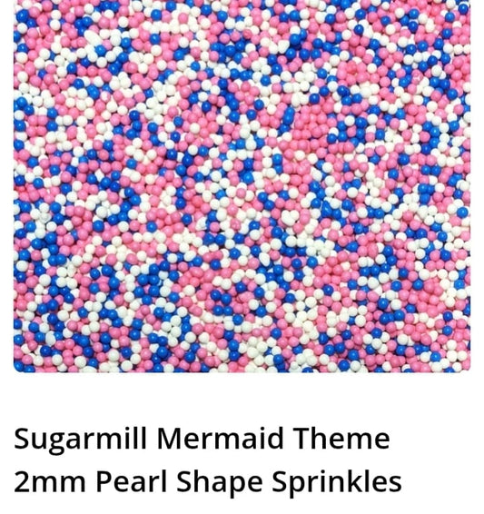 Sugarmill Mermaid Theme 2mm Pearl Shape Sprinkles