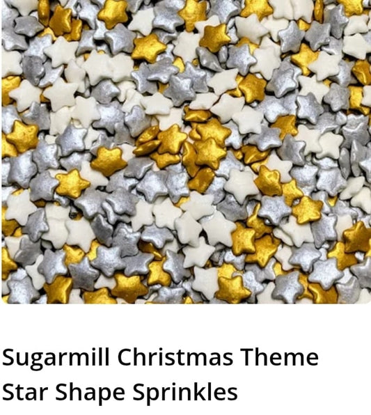 Sugarmill Christmas Theme Star Shape Sprinkles