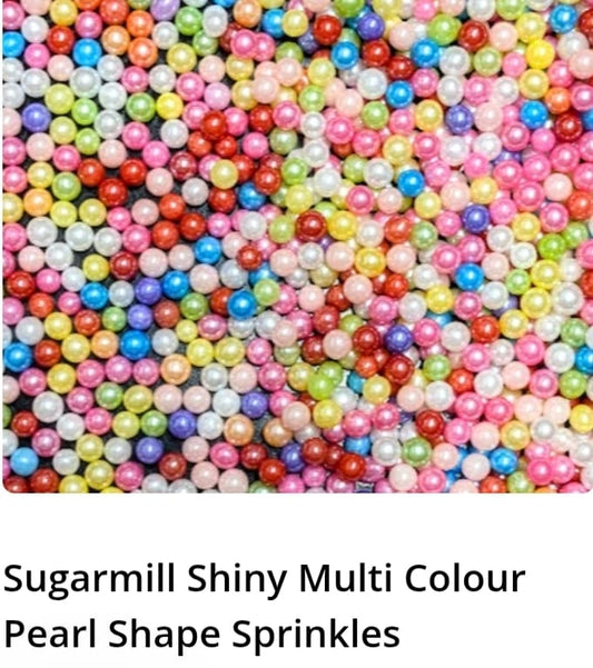 Sugarmill Shiny Multi Colour Pearl Shape Sprinkles