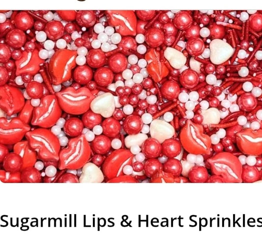 Sugarmill Lips and Heart Sprinkles