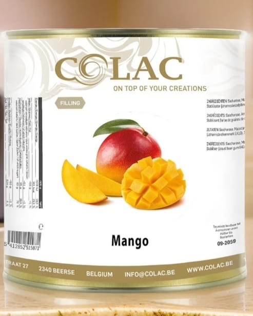 Mango fruits filling 70% 2.7 kg Made in Belgium