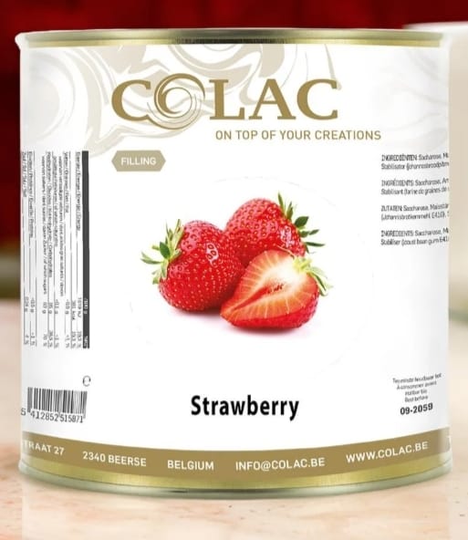 Strawberry fruits filling 70% 2.7 kg Made in Belgium