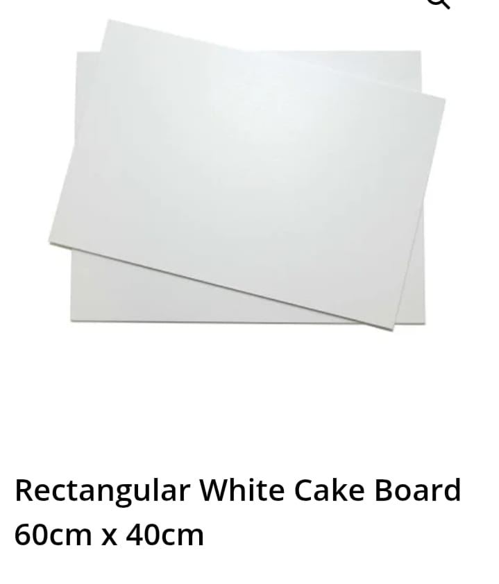 Rectangular White Cake Boards ( 60 CM TO 40 CM )