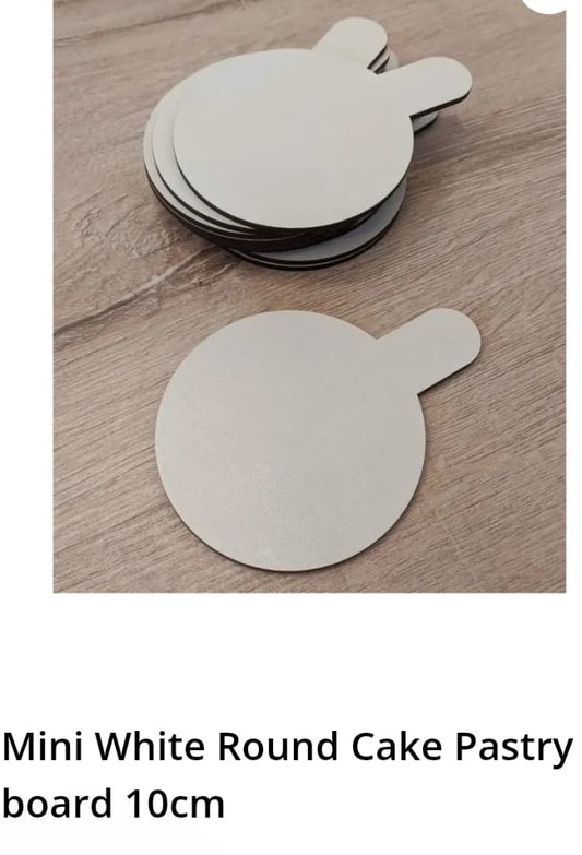 Mini White Round Cake Pastry board 10 cm