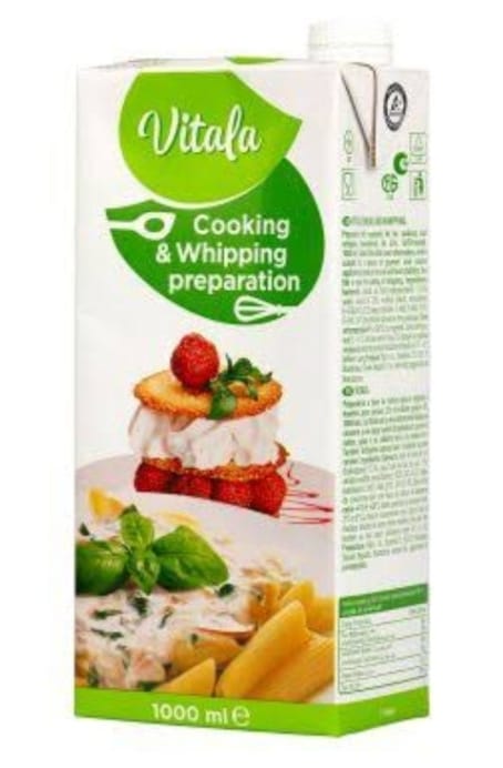 Vitala Whipping Base with Vegetable Fat (1 Liter) - Ideal for Vegetarian Desserts