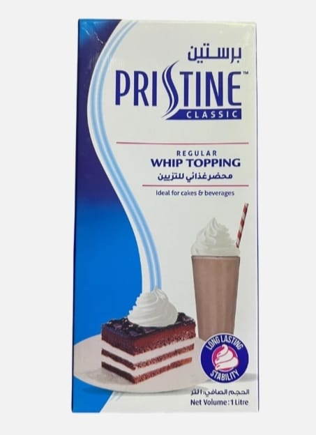 Pristine Classic Regular Whip Topping (1 Litre) - Long-Lasting Stability