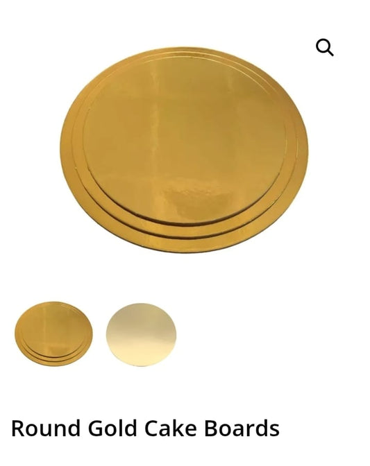 Round Gold Cake Boards ( 6 TO 12 Inches )