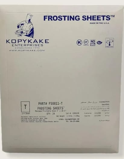 Kopykake Frosting Sheets A4 Edible Printer Paper - 24 Sheets